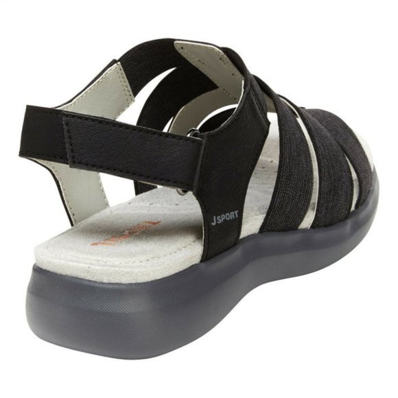 JSport by Jambu Women's Cara Lightweight Slip on Sandals-- Black - Picture 4 of 9